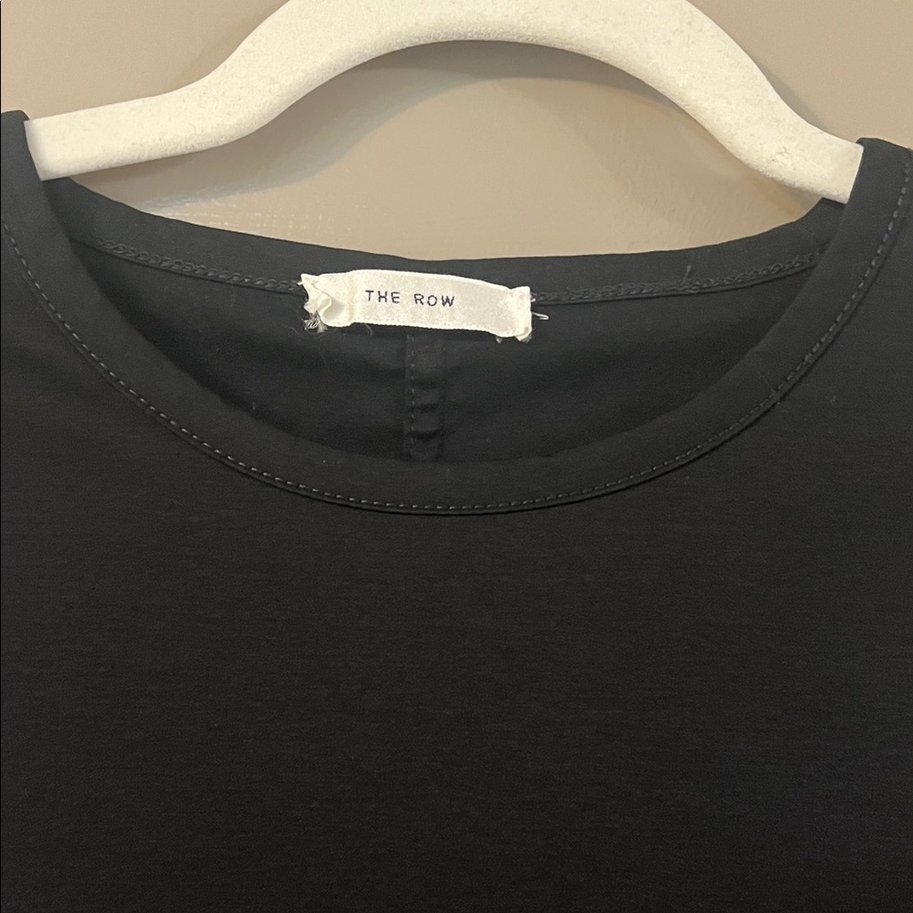 The Row Black Long Sleeve Tee XL Minimalist Luxury Cotton Crewneck - Picture 3 of 6